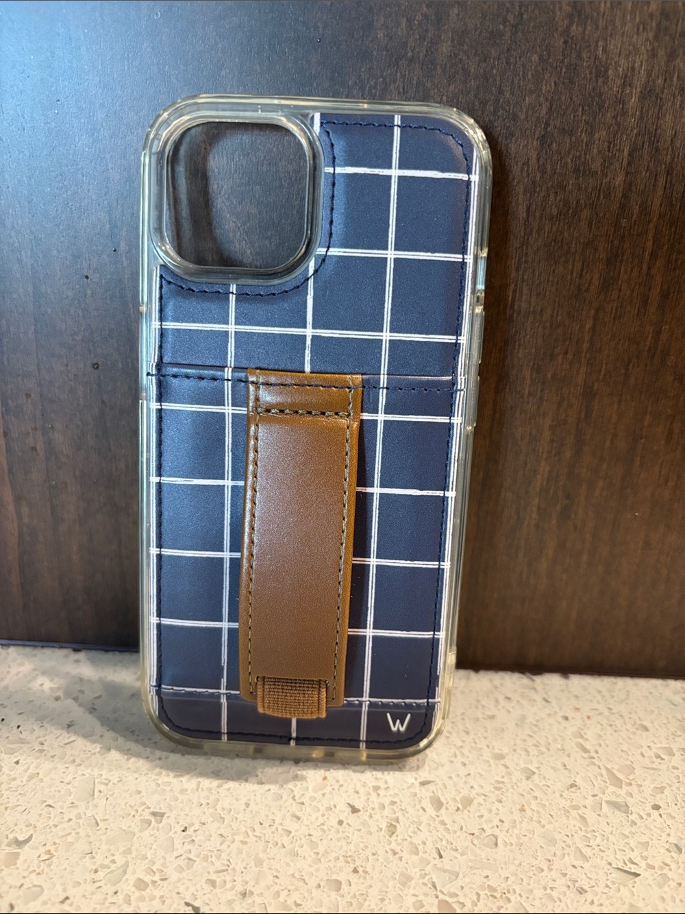 Plaid Navy Walli iPhone 15 Case